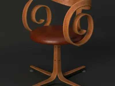 Pair George Mulhauser Plycraft Desk Chairs 3D model