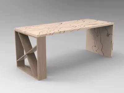 Zizi Table Low-poly 3D model