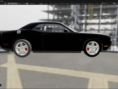 Car Dodge Challenger Low-poly 3D model
