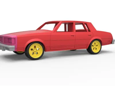 Shell and wheels Oldsmobile Cutlass Scale 1 to 43 3D print model