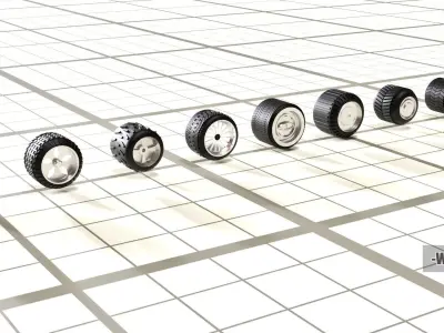 97 Piece Hard Surface Sci Fi Vehicle Kitbash Set 3D model