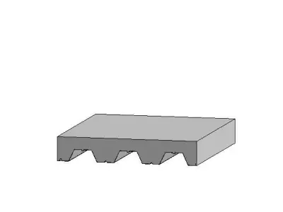 Losa Steel Deck ALCOR 75 - Steel Deck Slab ALCOR 75 3D model