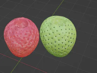 strawberry vase Low-poly 3D model