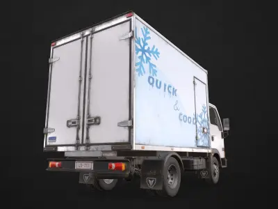 Light Truck Refrigerated Low-poly 3D model