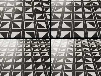 GeoMarble Lados Thassos Sabbia Polished Marble Mosaic 3D model