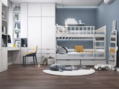 kids bedroom 3D model shop