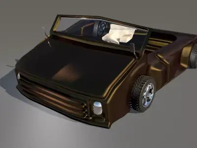 Game Car 3d Model Style Seven  Low-poly 3D model
