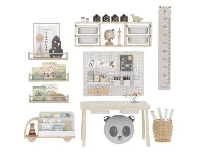 Toys Decor and Furniture for Nursery 3D model