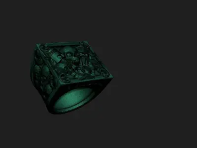 biker ring with motor  4 3D print model