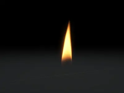 Candle Flame 3D Animation 500 Frames 3D model