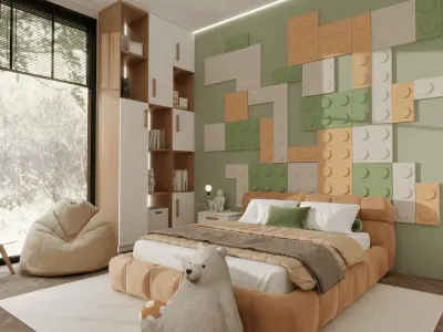 Kids Room 3 Blender Scene 3D model