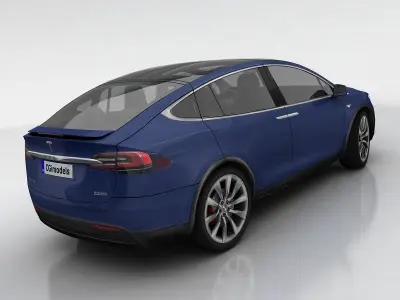 Tesla X Low-poly 3D model