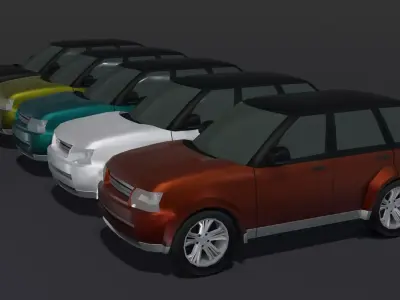 SUV Car Generic Low-poly 3D model