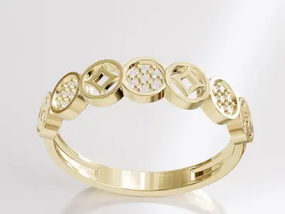 Jewelry Diamond Ring Model RG14 Free 3D print model