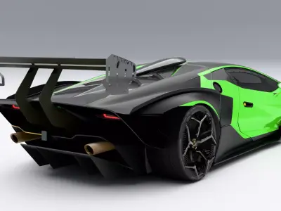 Lamborghini Essenza Low-poly 3D model
