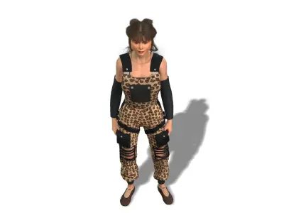 Asian girl women character model 3D model