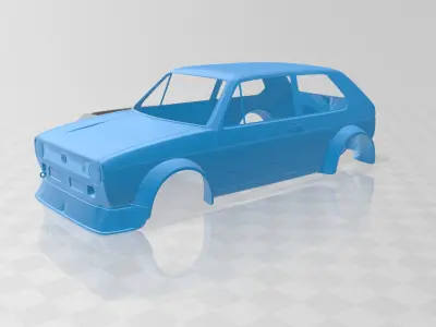 Volkswagen Golf MK1 Race Cup 1974 - Body Car STL Model 3D print model