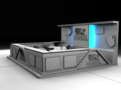 Booth Exhibition Stand a293  3D model