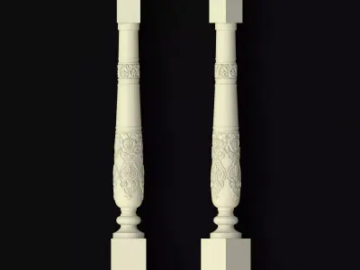 antique baluster 3D model