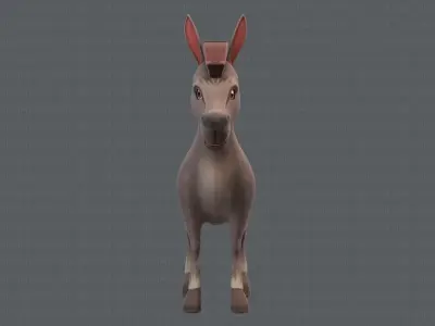 Donkey V01 Low-poly 3D model