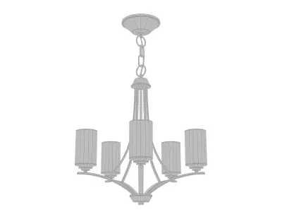 Fehr 5 - Light Shaded Empire Chandelier 3D model