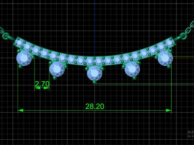Minimal necklace 3D print model