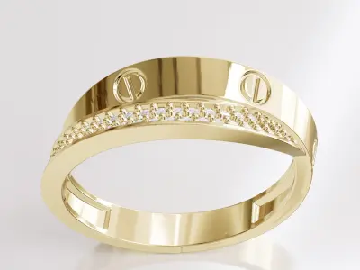 Jewelry Diamond Ring Model RG07 Free 3D print model