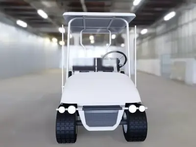 Golf cart carga Low-poly 3D model