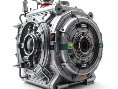 Futuristic Engine Core model pack Low-poly 3D model