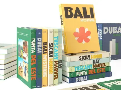 encyclopedia of assouline coffetable books vintage 3D model