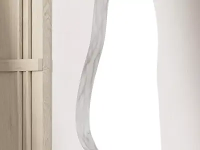 Wall panel wood gypsum 3D model