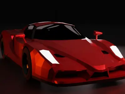 Ferrari Enzo Low Poly Model Low-poly 3D model