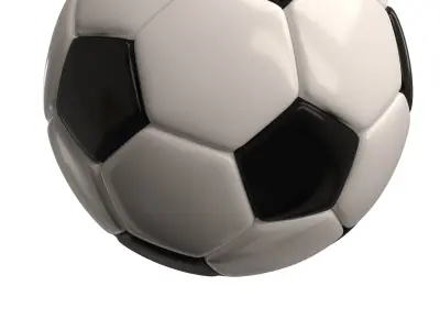 Soccer Ball Black White Low-poly 3D model
