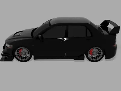 lancer evo 9 Low-poly 3D model