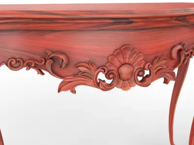 Wooden classic console table 01 04 3D model