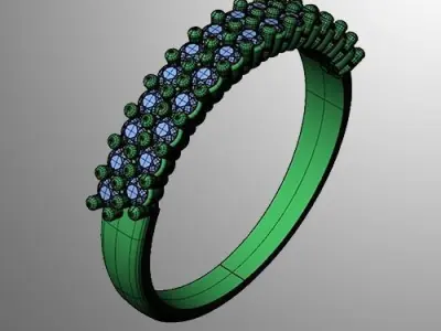 Ring n 7 beaded 3D print model