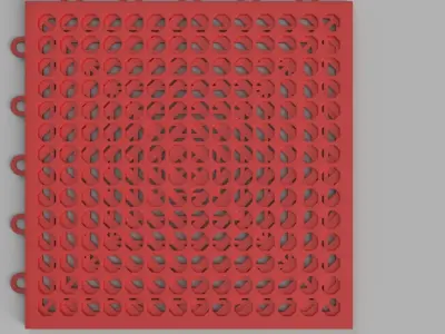 garage flooring plastic tile piso garage racing 3D model