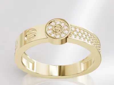 Jewelry Diamond Ring Model RG04 Free 3D print model