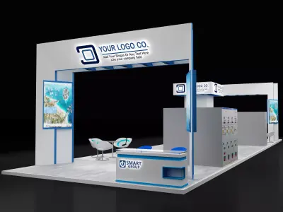 Booth Exhibition Stand a621b 3D model
