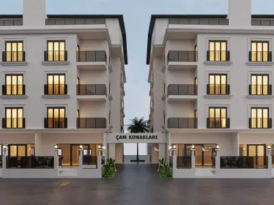 9-Modern Exterior Build Apartment - 3ds Max - Corona Renderer 3D model