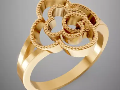 Luxury Iconic Engagement Printable Jewel Ring 3D print model