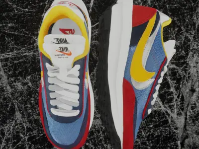 SACAI X NIKE LDV WAFFLE 3D SHOES Low-poly 3D model