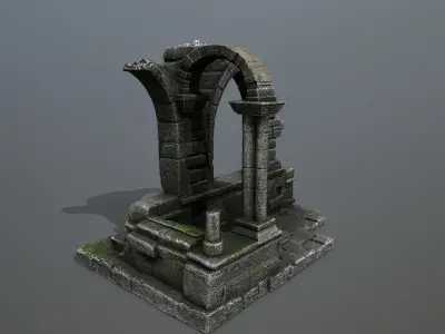 Ruin Gate Low-poly 3D model