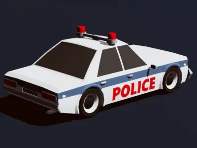 Cartoon Vehicles Low Poly Cars 3D Model Collection 001 Low-poly 3D model