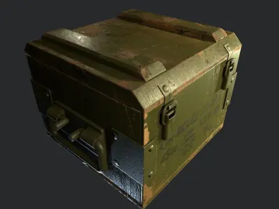 Grenade box Low-poly 3D model
