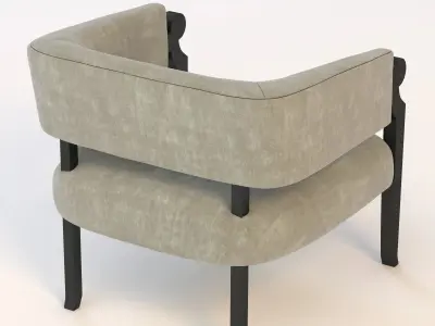 Amir Khamneipur Curved Armchair 3D model