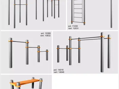 GYM workout set 3D model