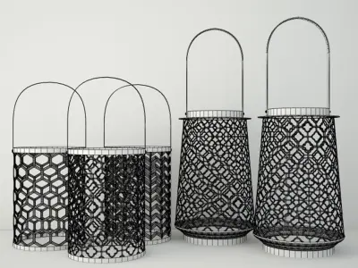 Geometric Lantern Set 3D model