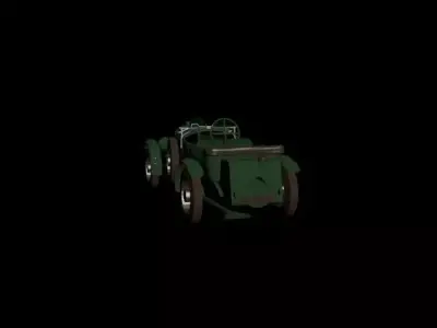 old green car Free 3D model