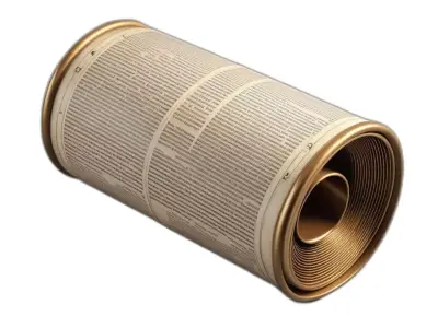 Ornate Ancient Text Scroll Low-poly 3D model